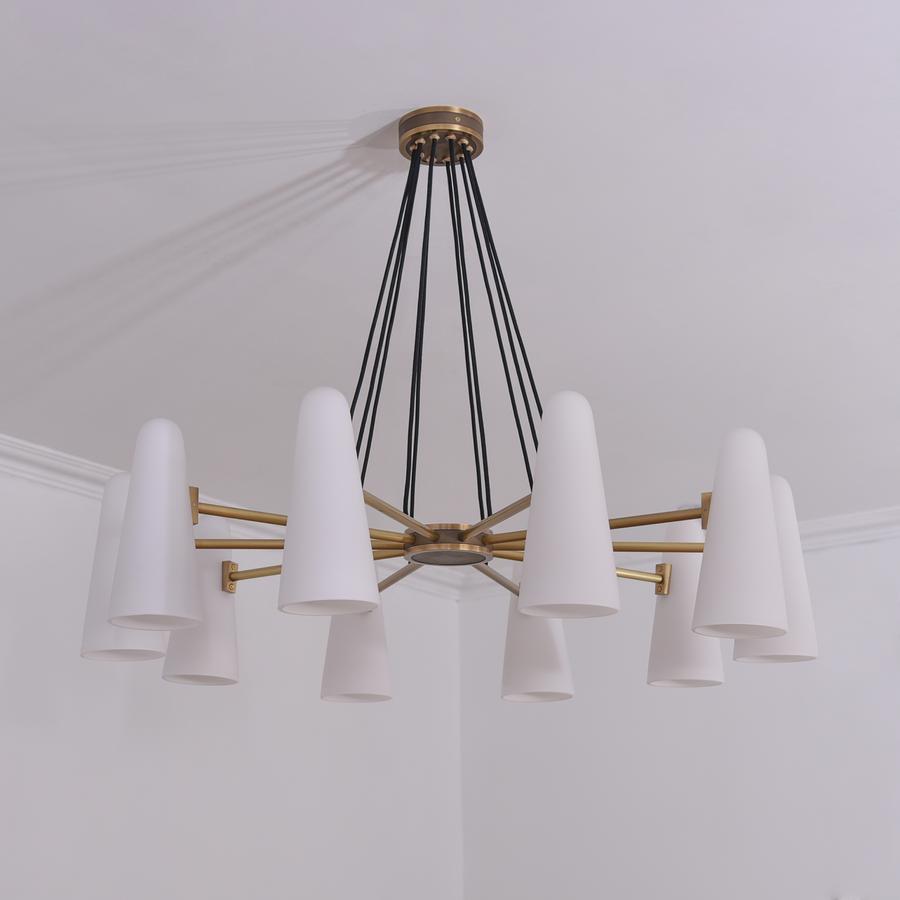 White Ceramics Round Chandelier 44