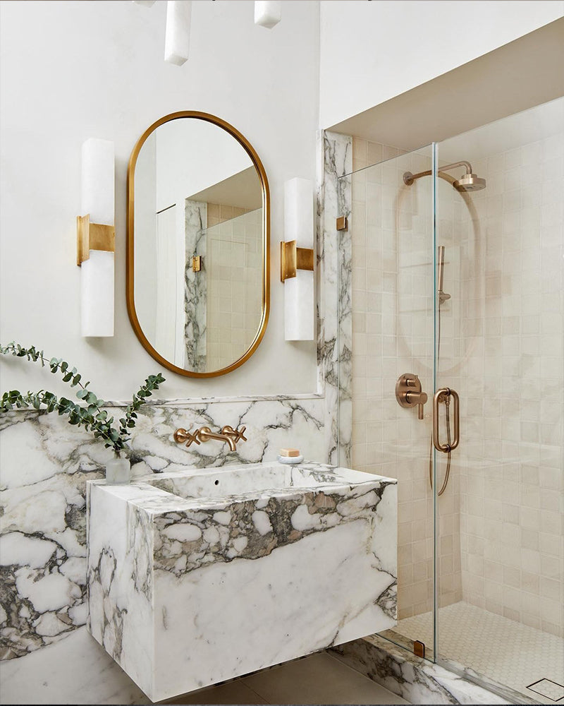 8 Lights Organic Elegance Linear Convet Alabaster Chandelier