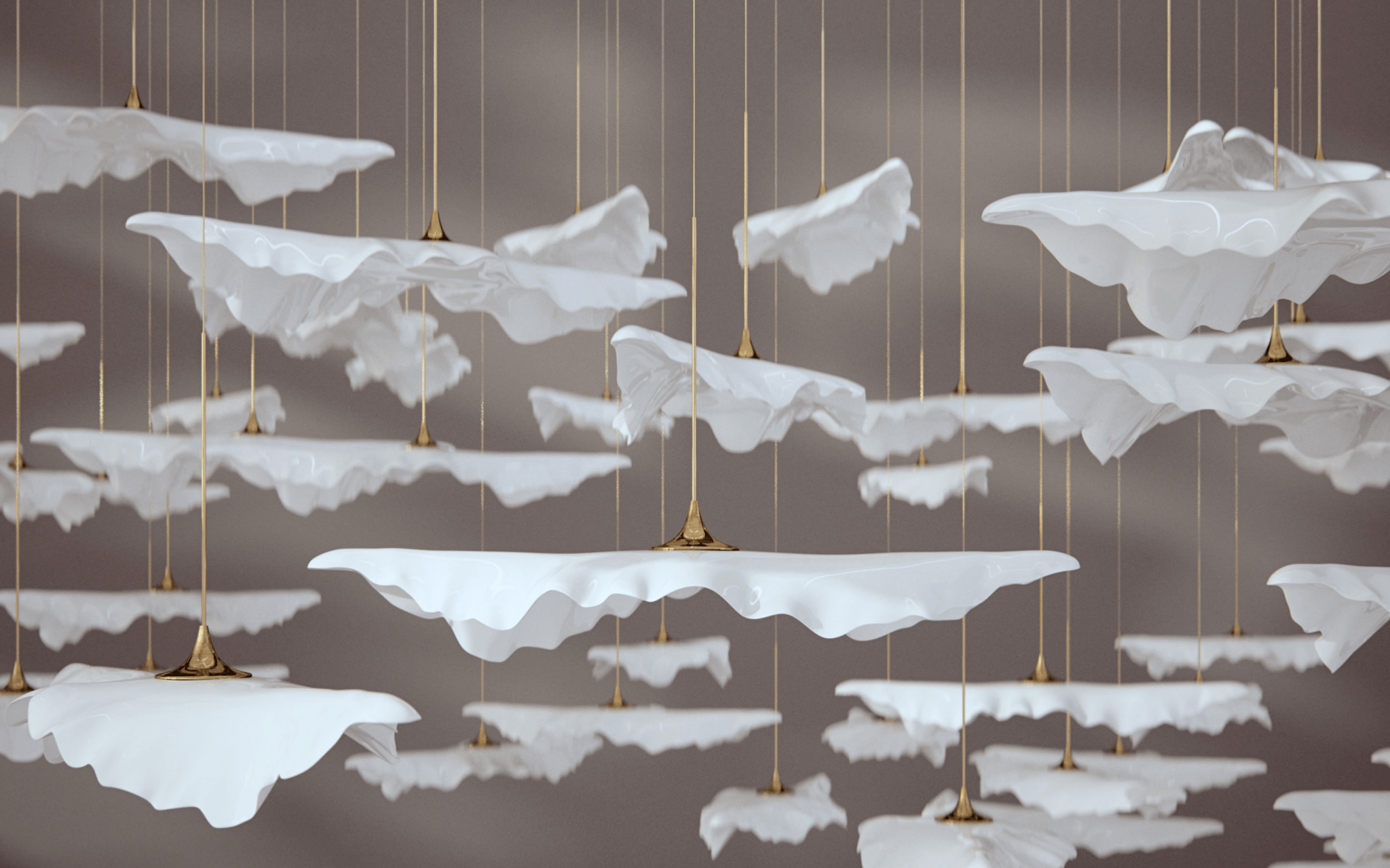 Leaf Twisted Sculptural Customize Chandelier