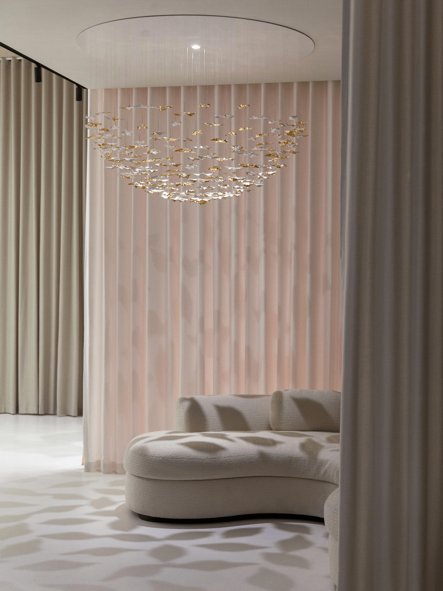 Leaf Twisted Sculptural Customize Chandelier