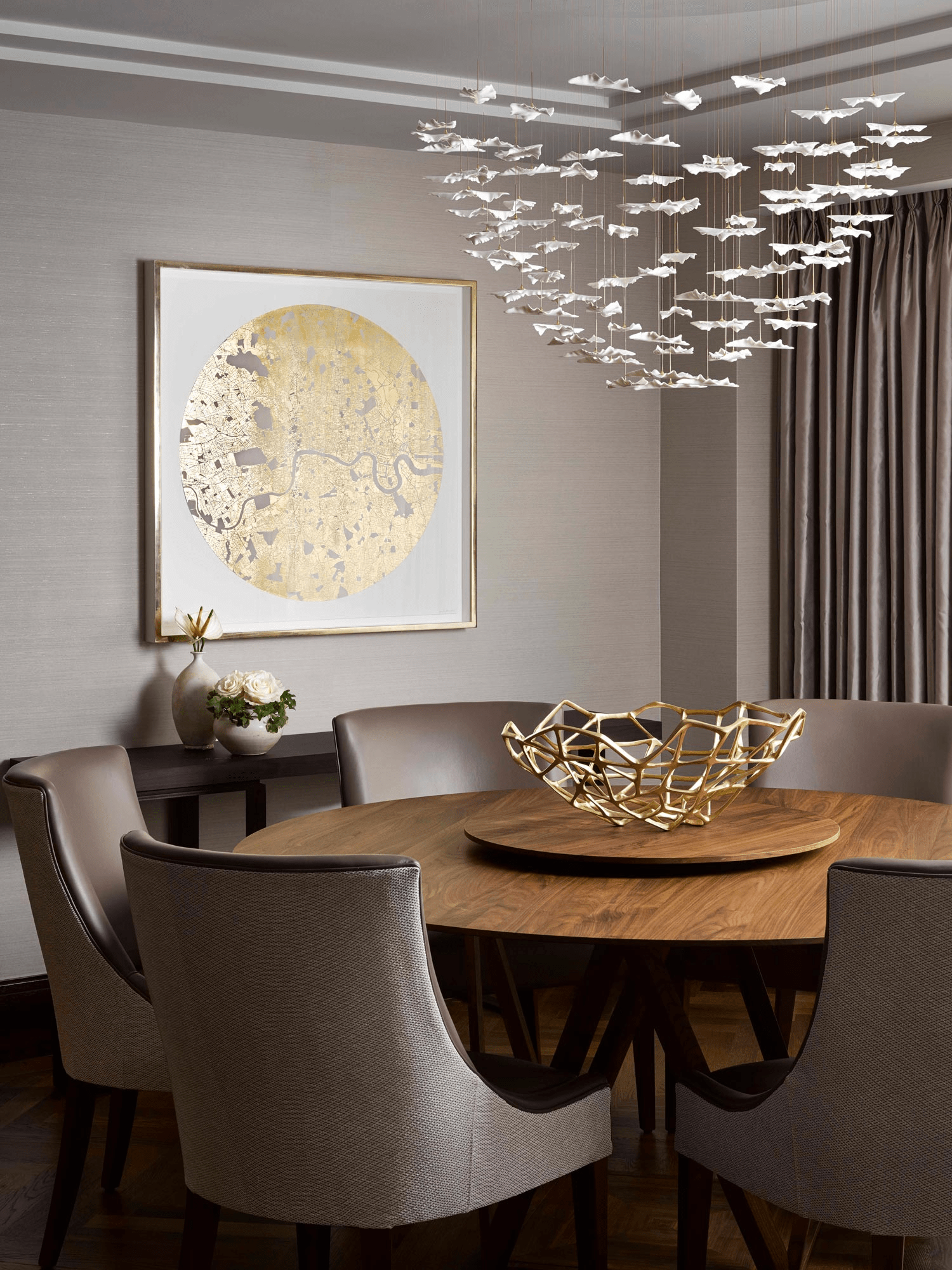 Leaf Twisted Sculptural Customize Chandelier