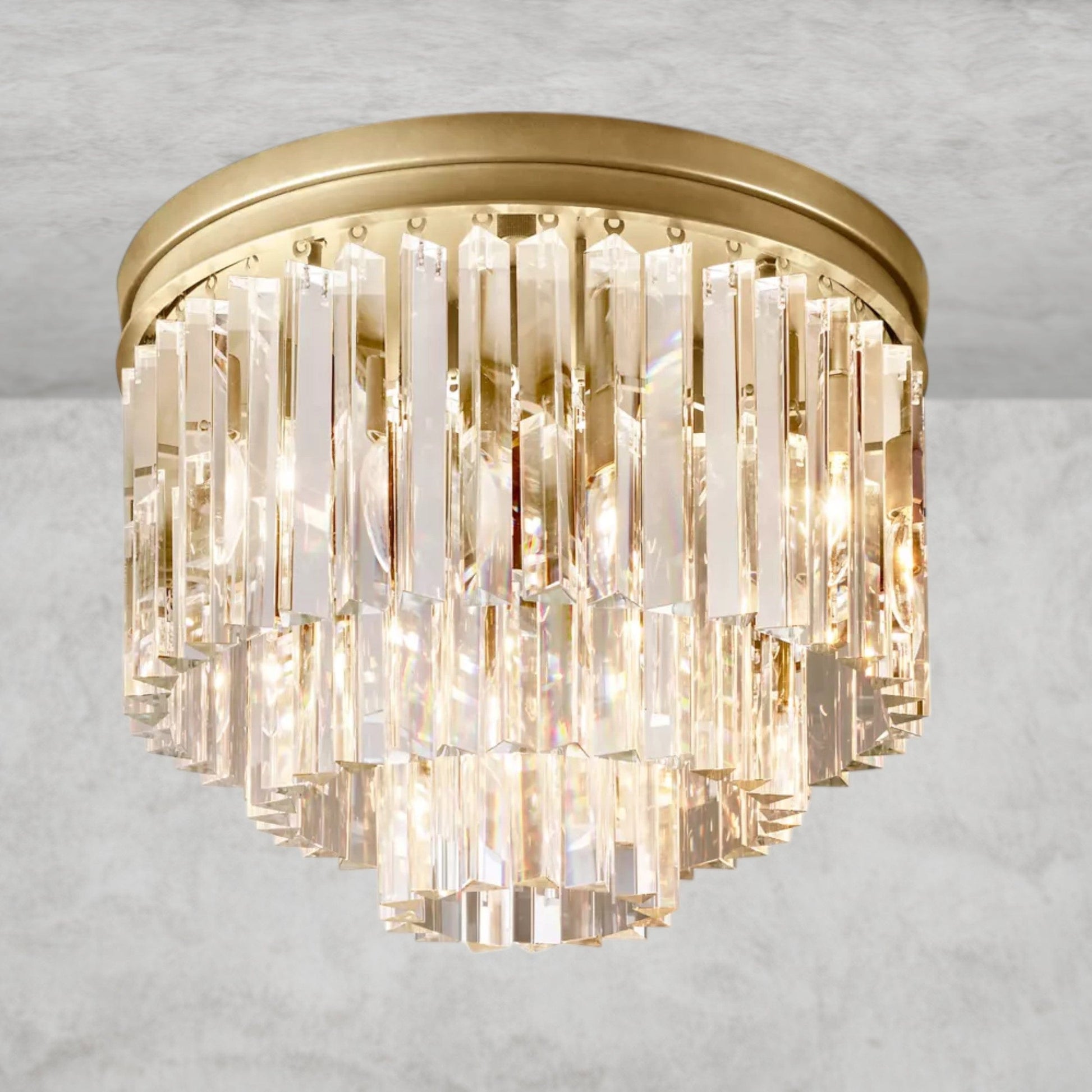 Brass / 20" 1920s Odeon Flushmount 20"