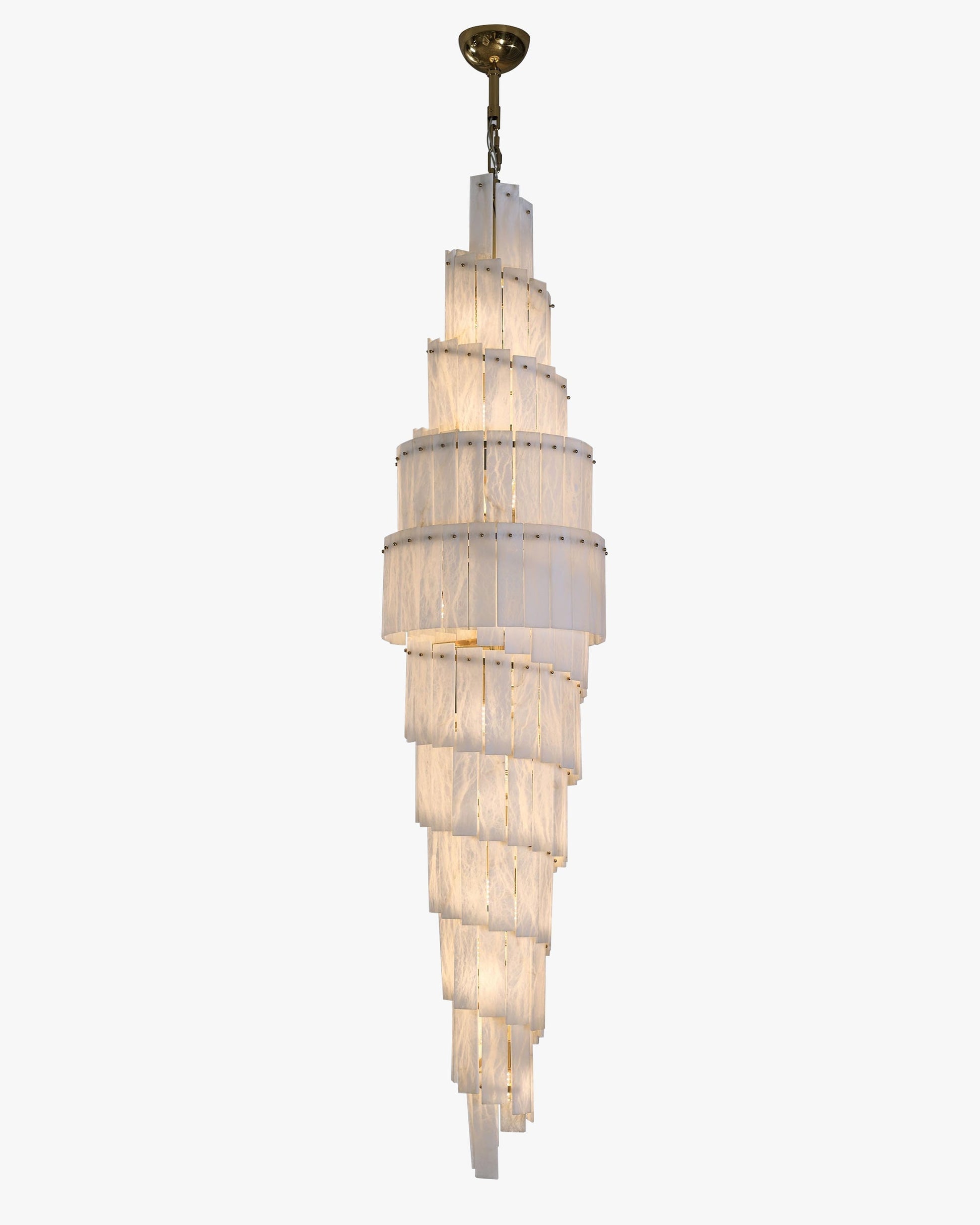 Tiered Alabaster Staircase Chandelier