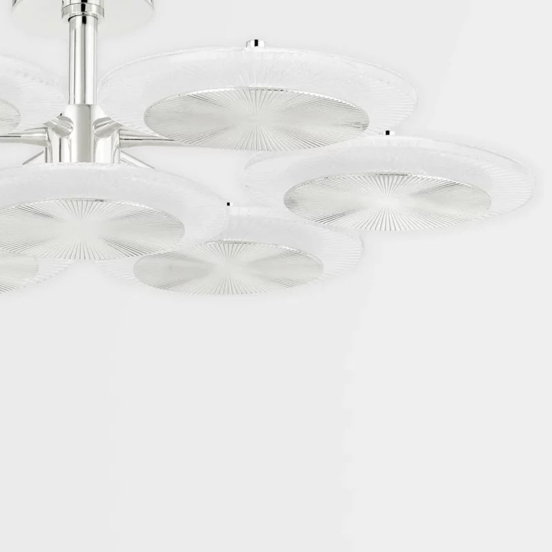 Ovo Ice Glass Round Chandelier 37.75