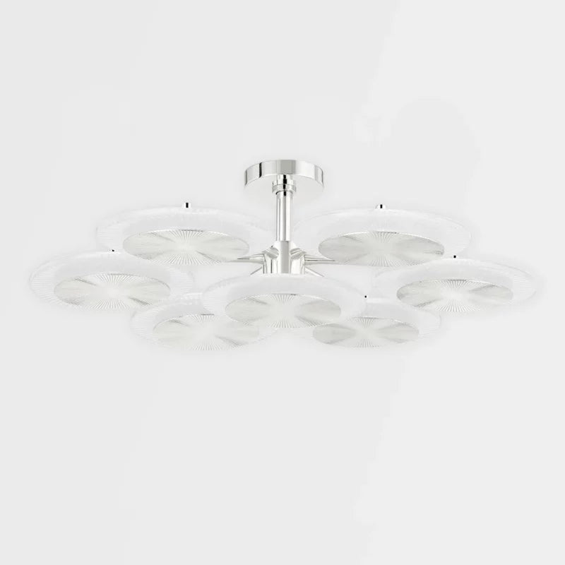 Ovo Ice Glass Round Chandelier 37.75