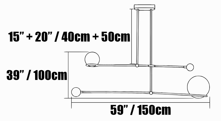 Alabaster Double Pendulum Chandelier