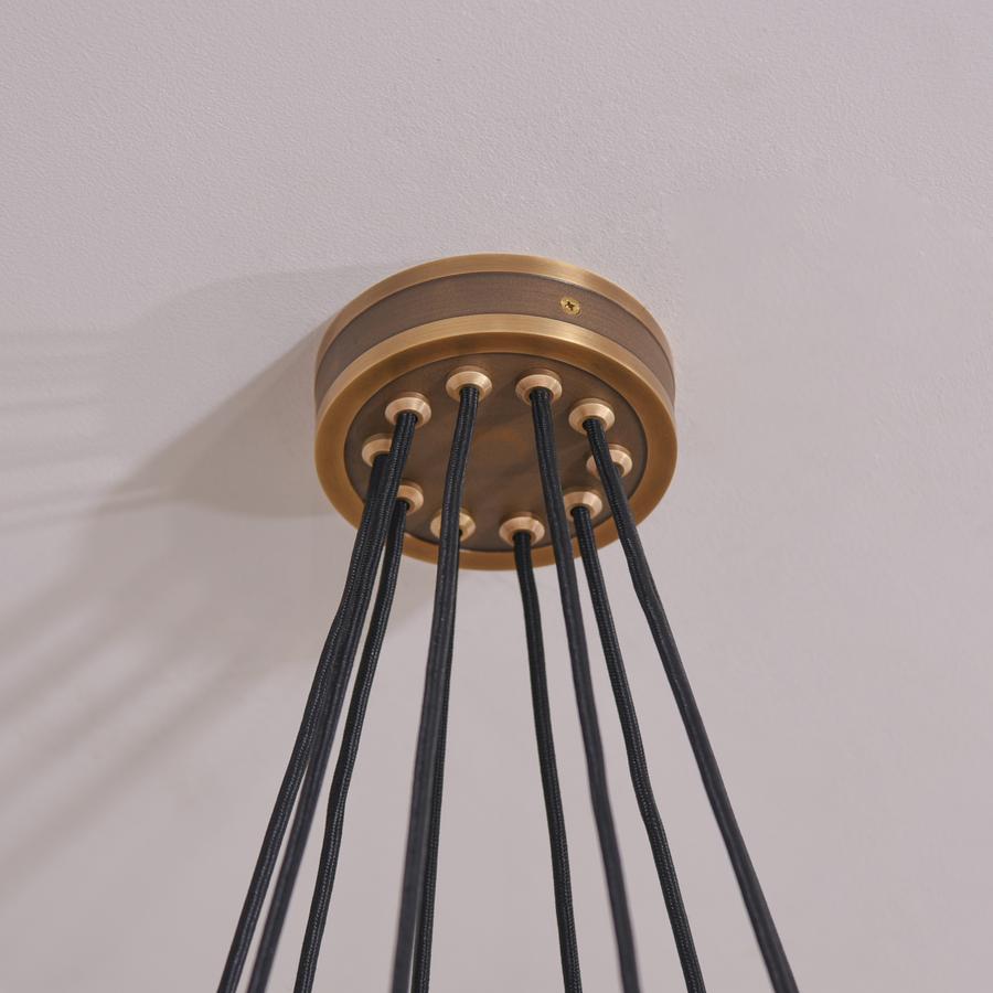 White Ceramics Round Chandelier 44