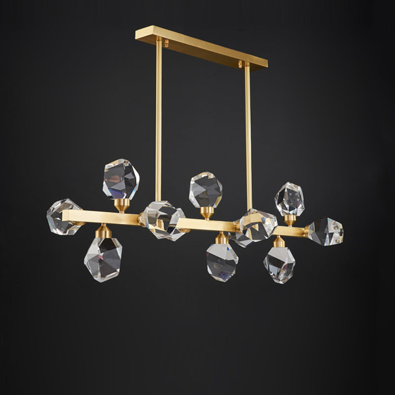 Eve Ice Water Chestnut Linear Chandelier
