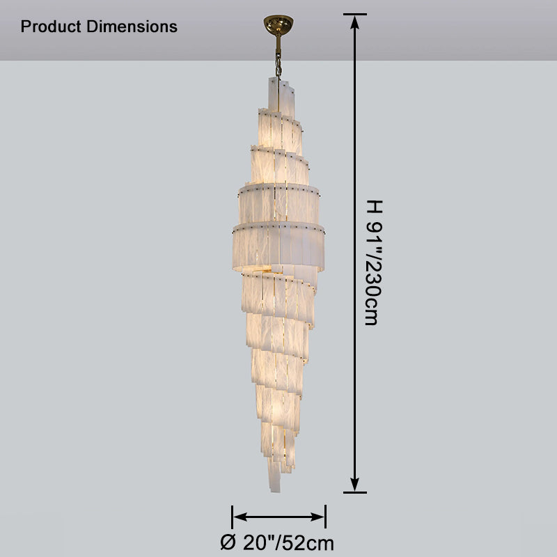 Tiered Alabaster Staircase Chandelier