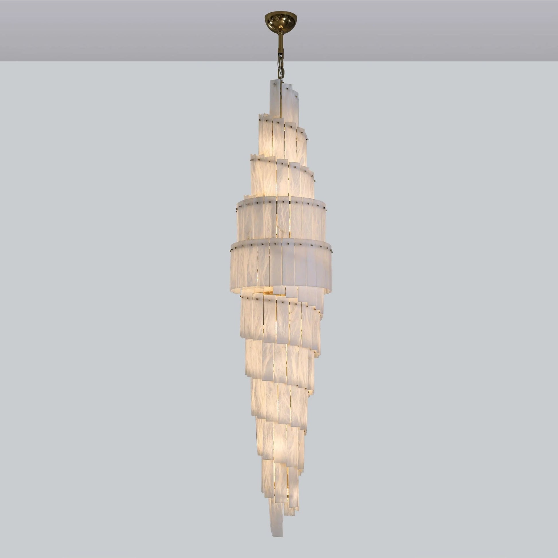 Tiered Alabaster Staircase Chandelier