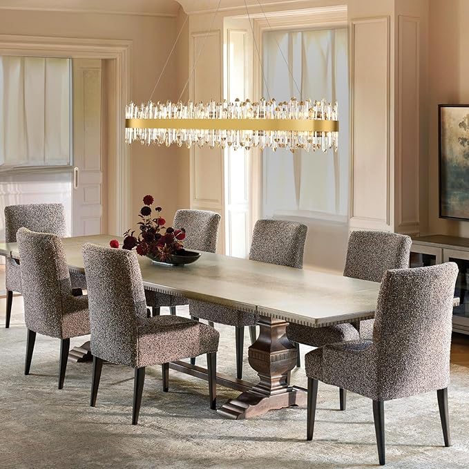 MDEGLYO Modern Crystal Linear Chandelier