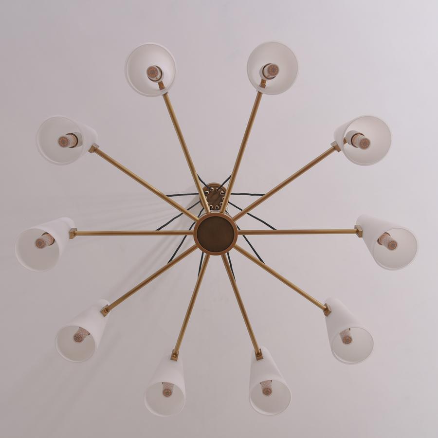 White Ceramics Round Chandelier 44