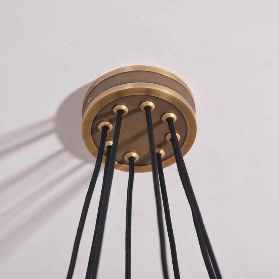 White Ceramics Round Chandelier 32