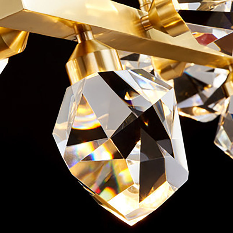 Eve Ice Water Chestnut Linear Chandelier