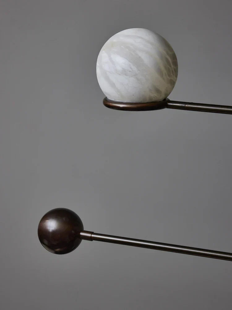 Alabaster Double Pendulum Chandelier