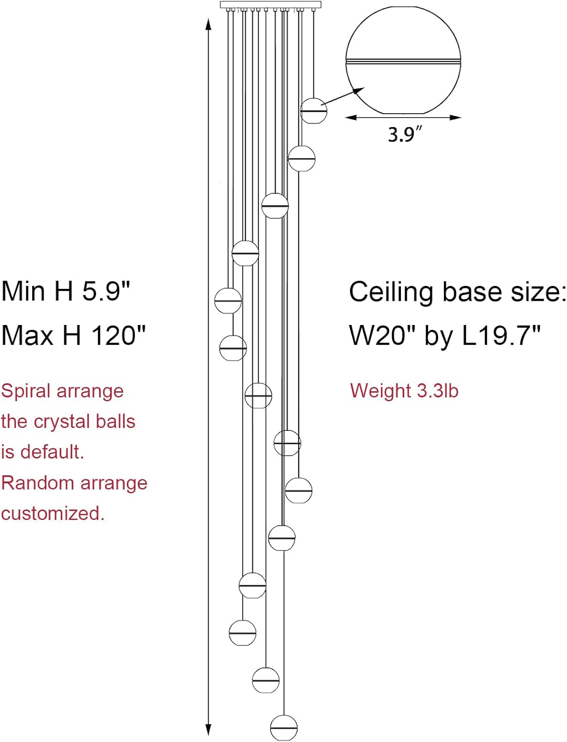 Elegant Gold Crystal 14-Light Adjustable Staircase Chandelier for Modern Homes