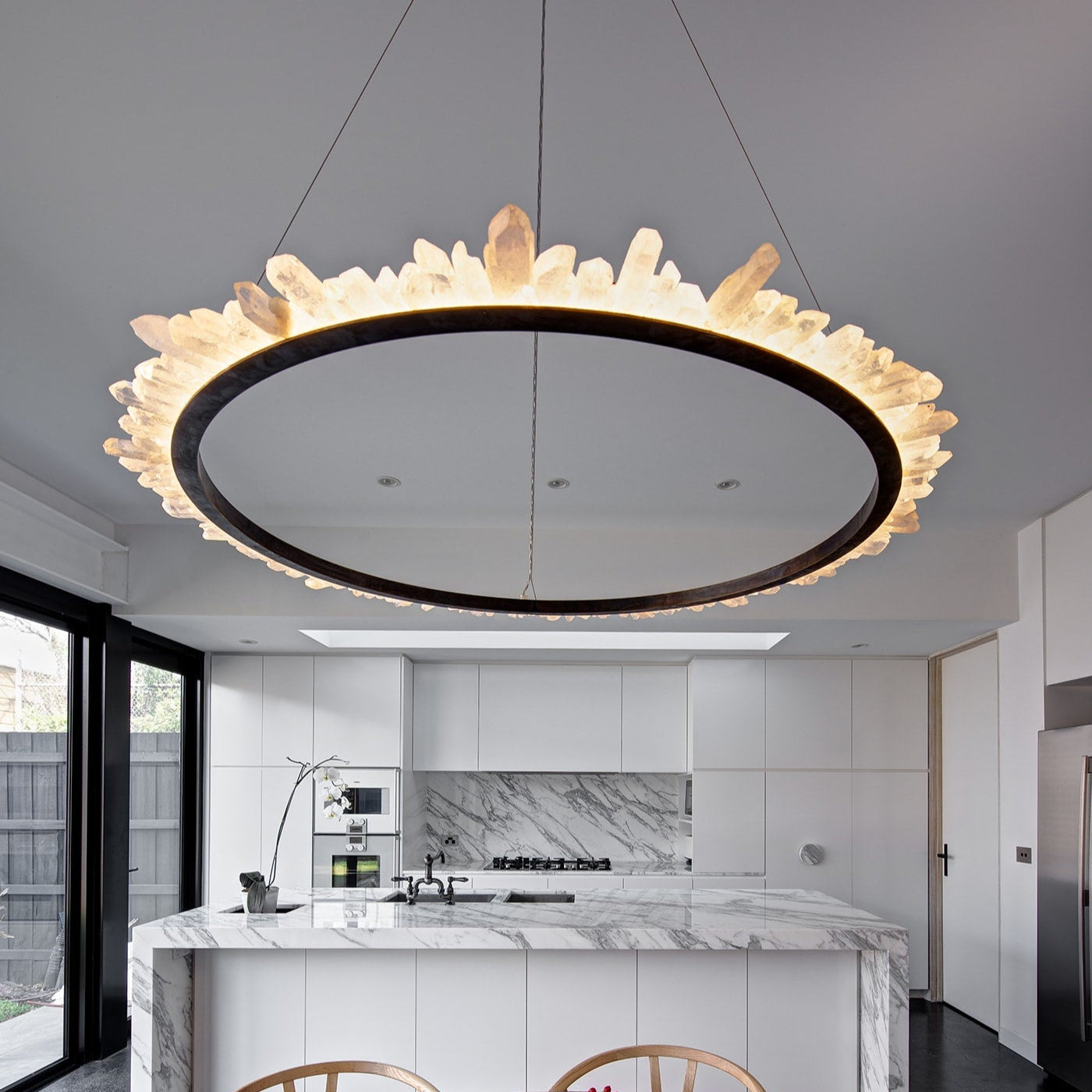 Ring Quartz Chandelier