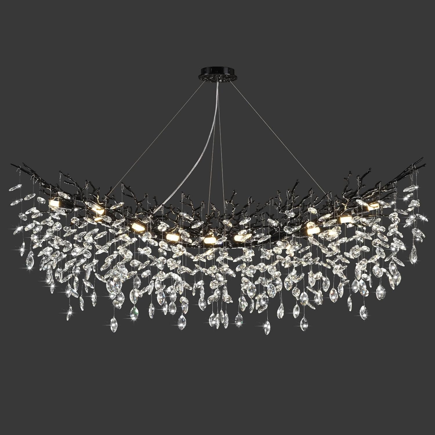 Solara Rectangular Tree Branch Chandelier 55