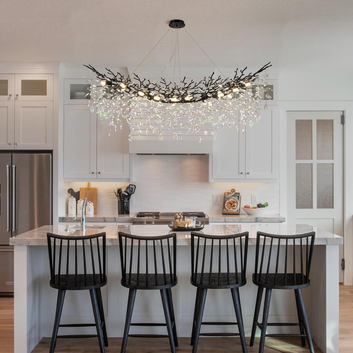 Solara Rectangular Tree Branch Chandelier 55