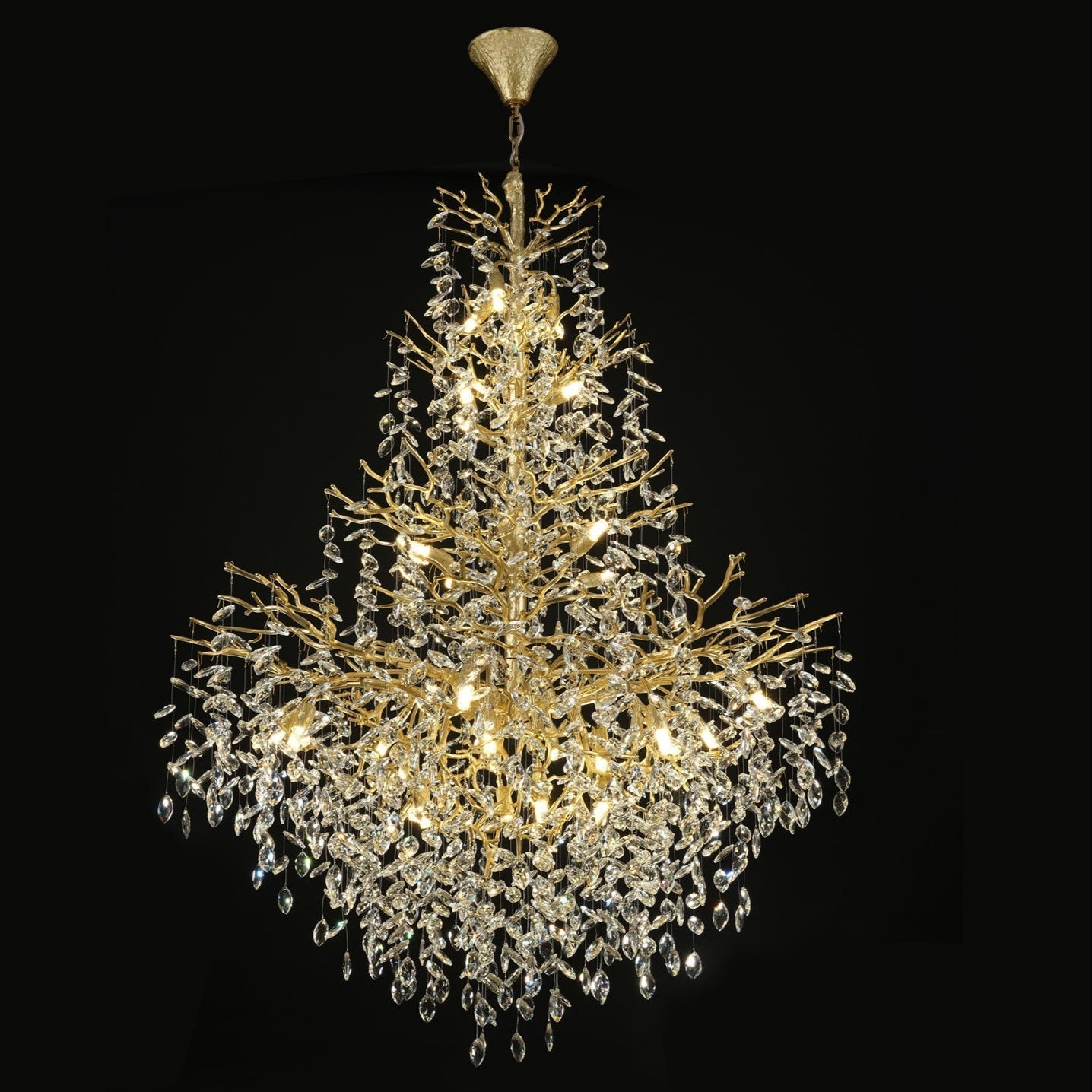 Solara Round Tree Branch Chandelier 47"