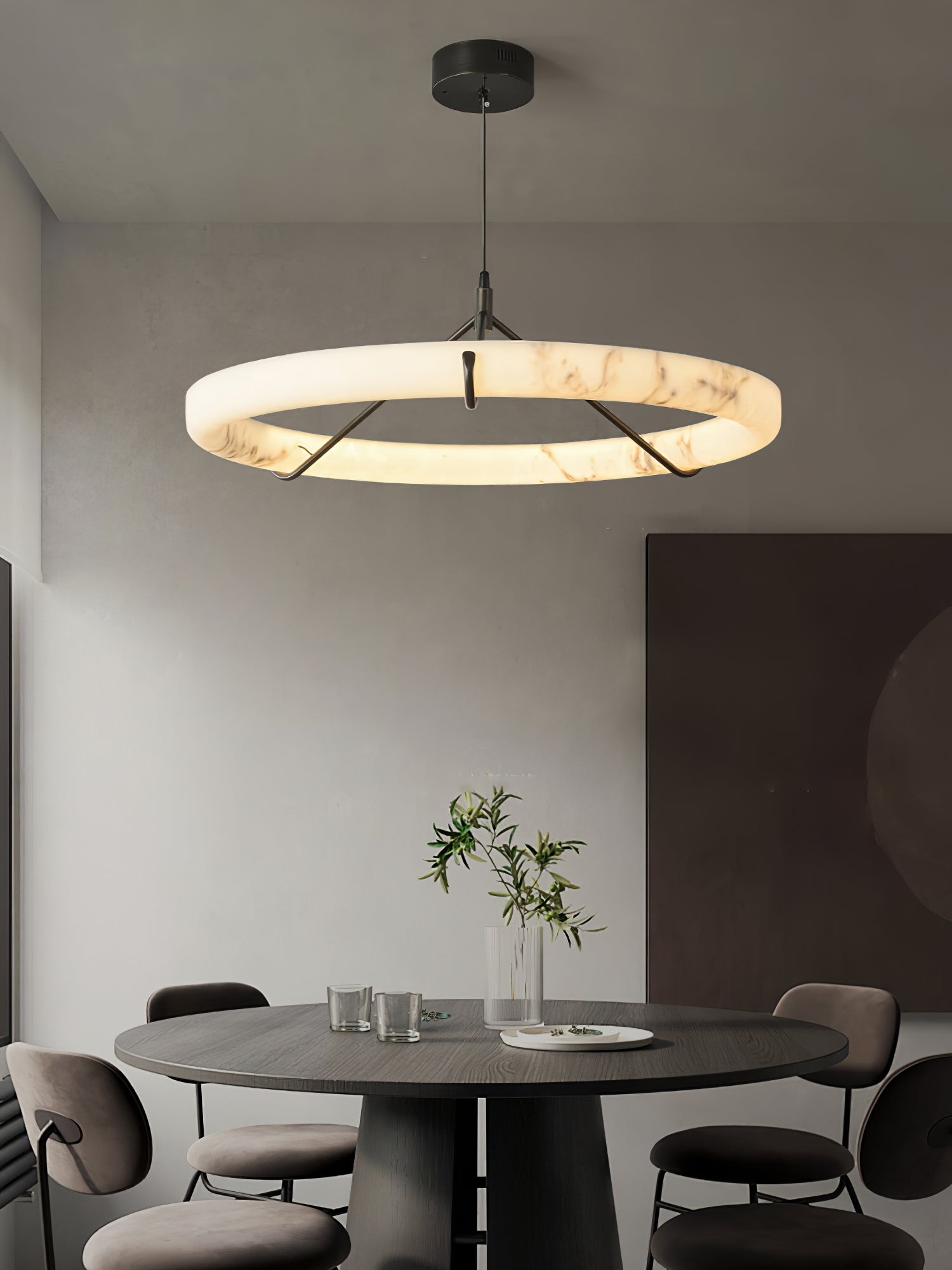 Alabaster Ring Pendant Lamp
