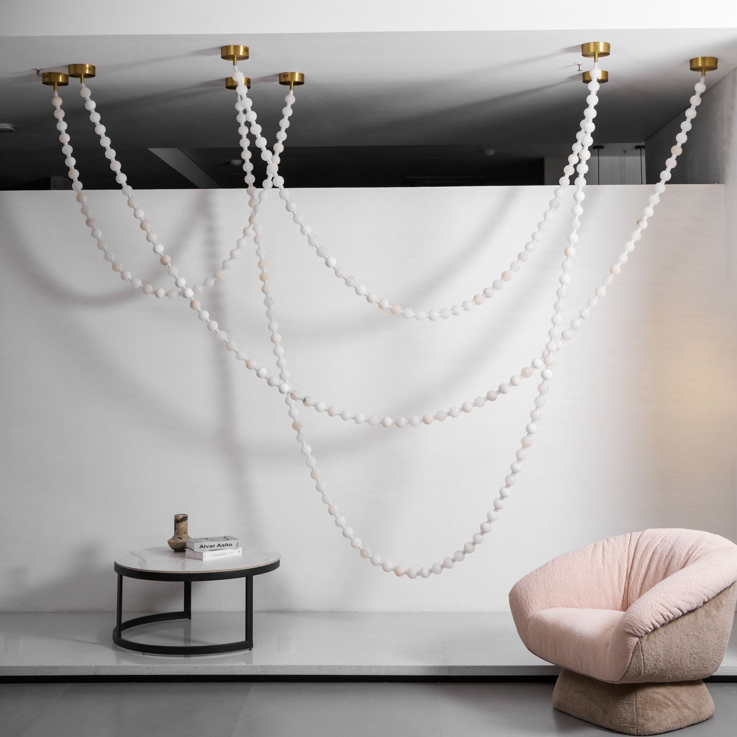 Alabaster Pearl Necklace Chandelier