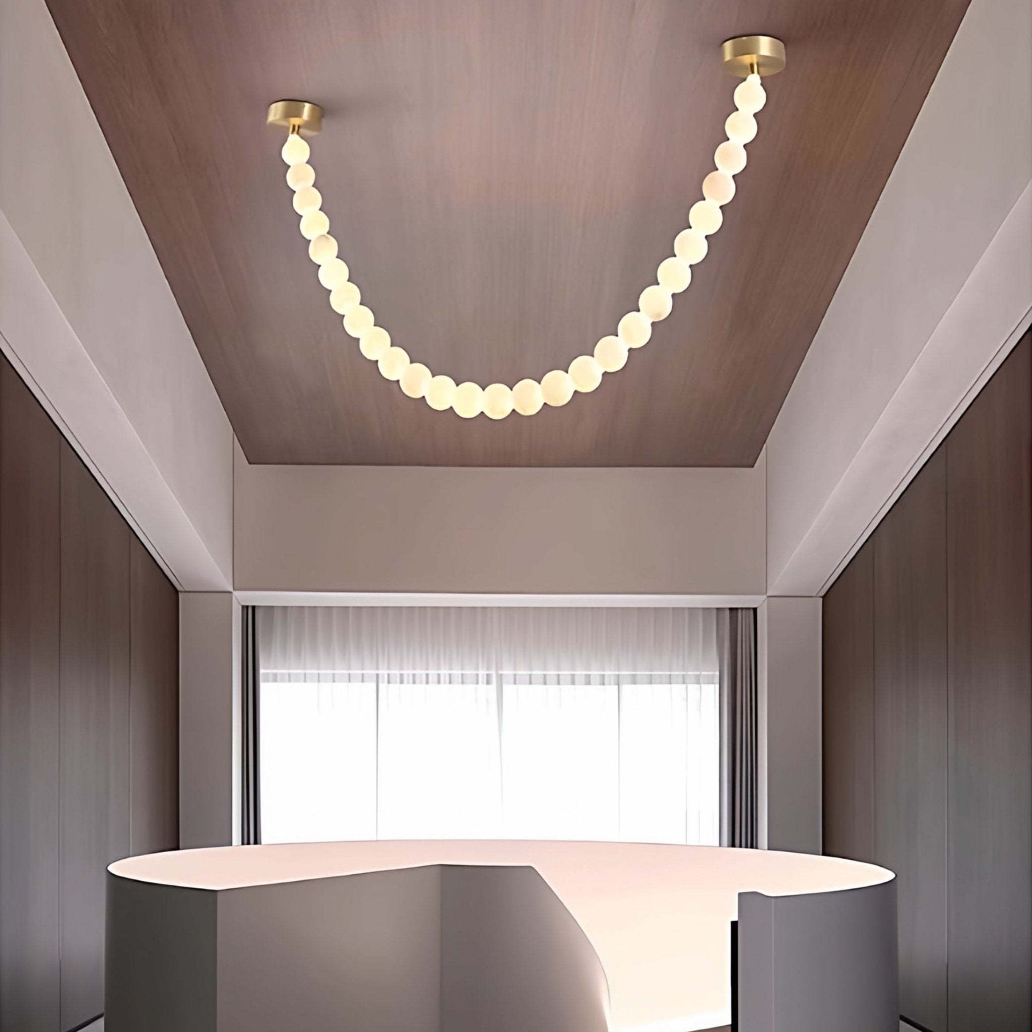 Alabaster Pearl Necklace Chandelier