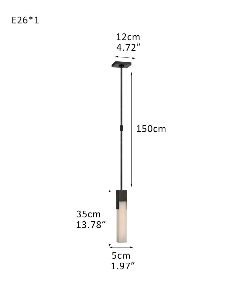 8 Lights Organic Elegance Linear Convet Alabaster Chandelier