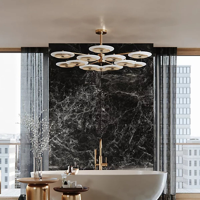 Ovo Ice Glass Round Chandelier 56.75