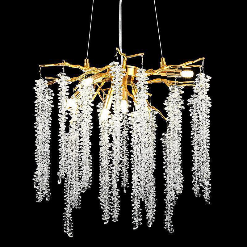 Doris White Crystal Branch Chandelier 20.5