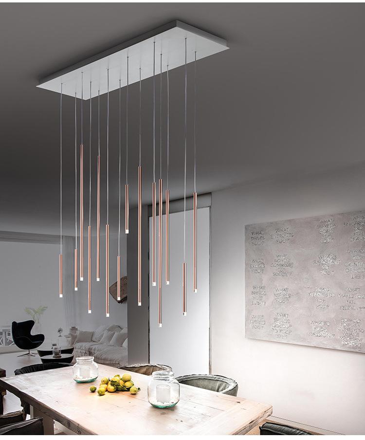 Clustered Tubes LED Chandelier by Aurorae Lighting
