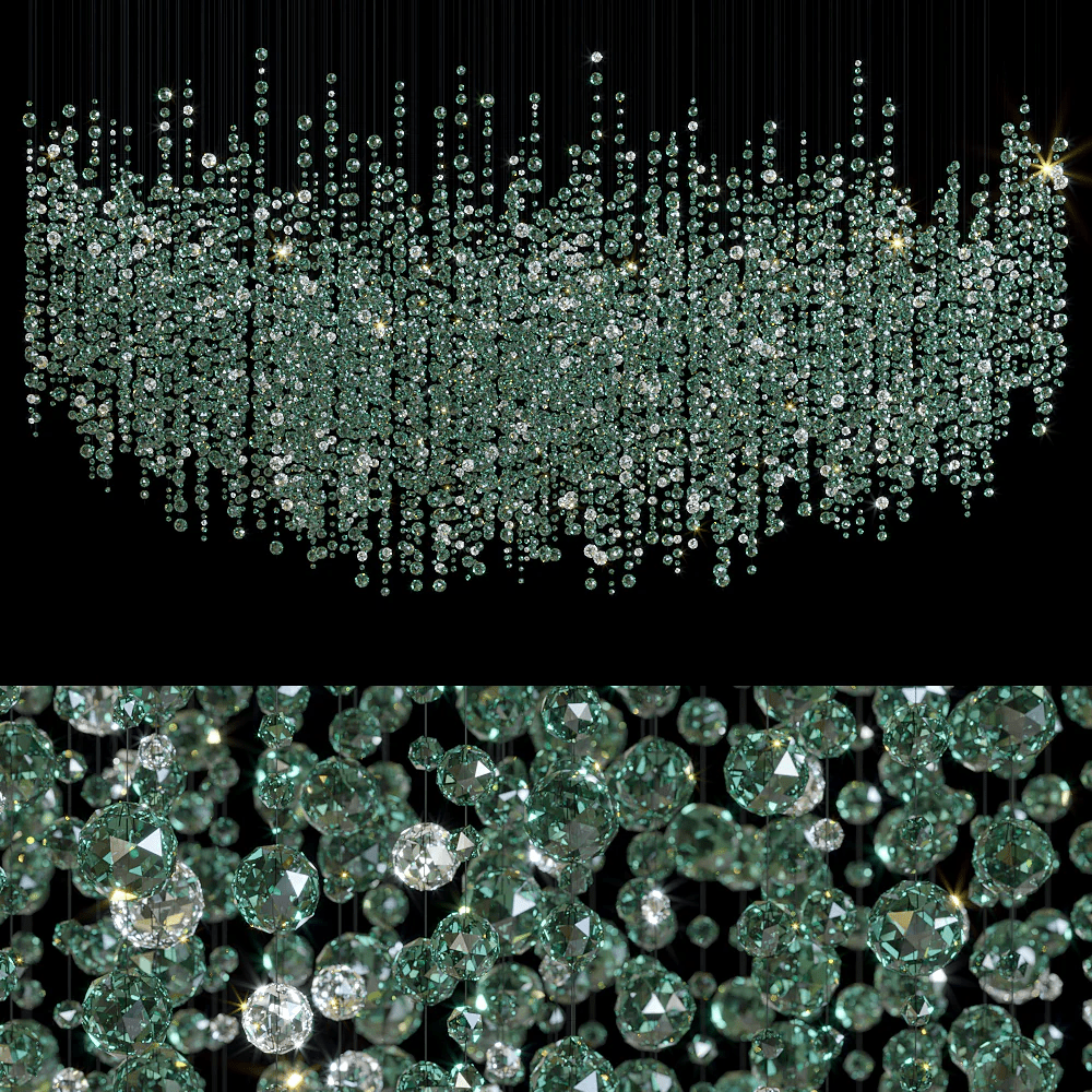 Emerald Rainfall Crystal Customize Chandelier