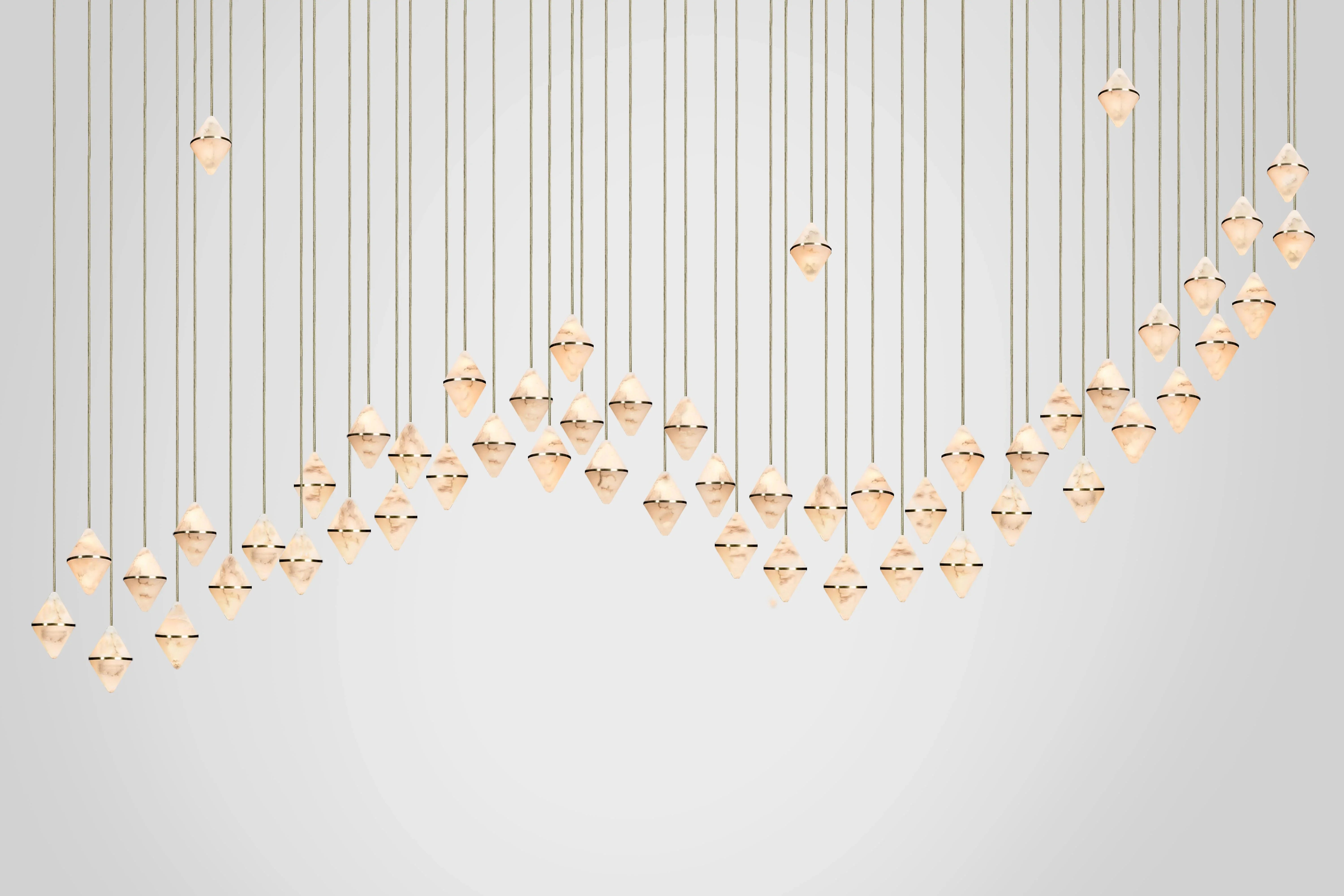 Gem Wave Alabaster Chandelier 48