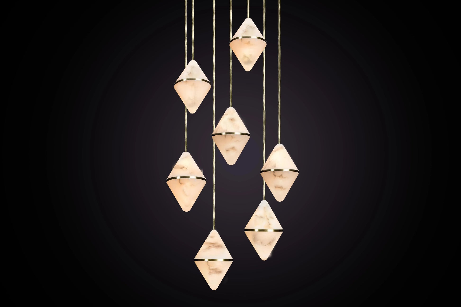 Gem Circular Cluster Alabaster Chandelier 7