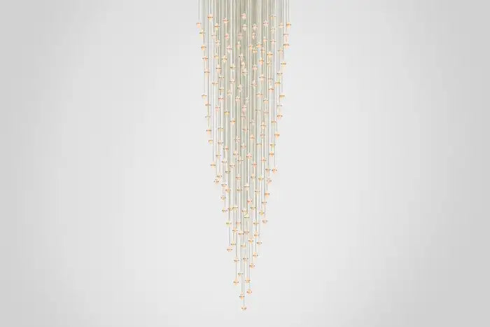 Gem Conical Cluster Alabaster Chandelier 150 Lights