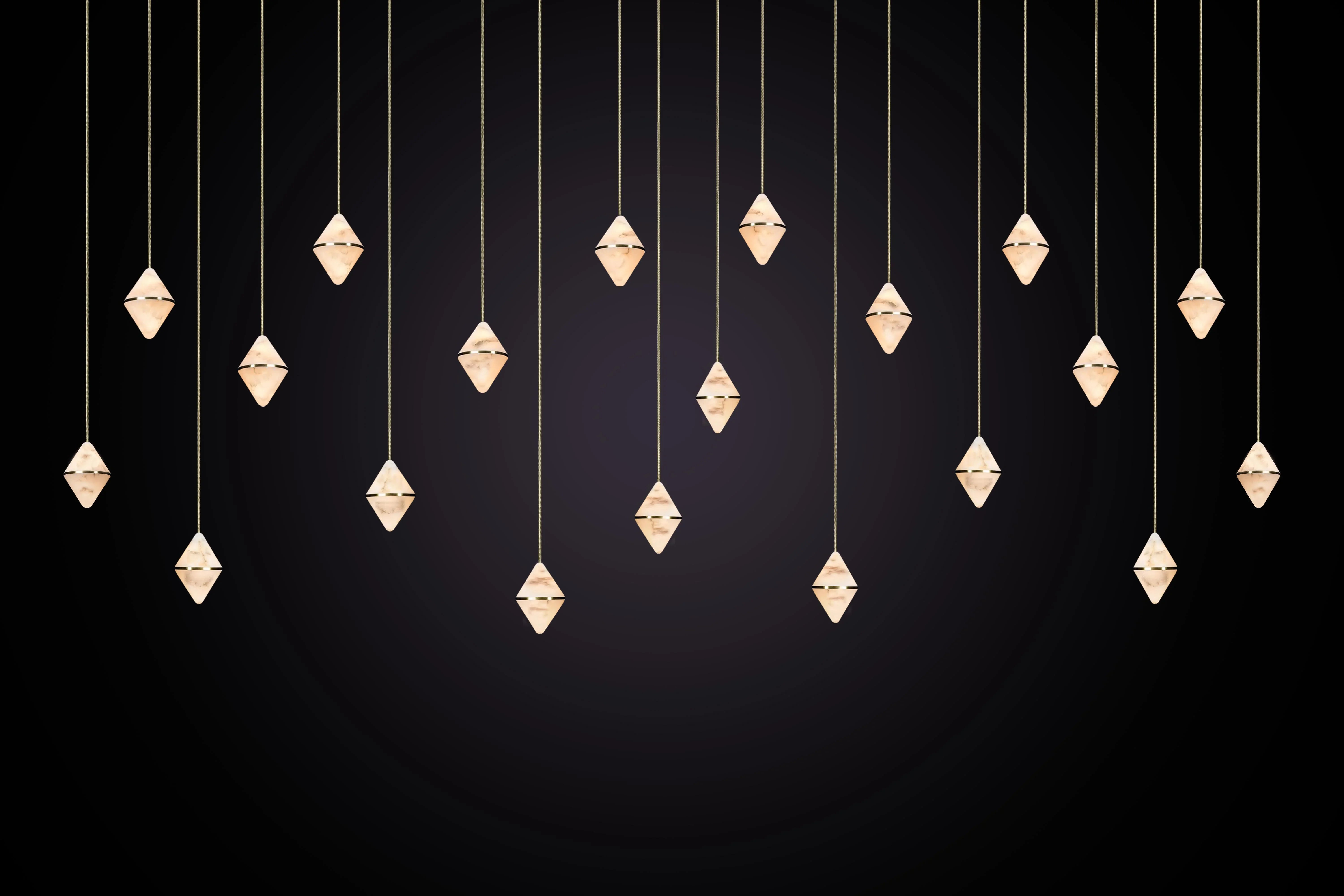 Gem Rectangular Alabaster Chandelier 20