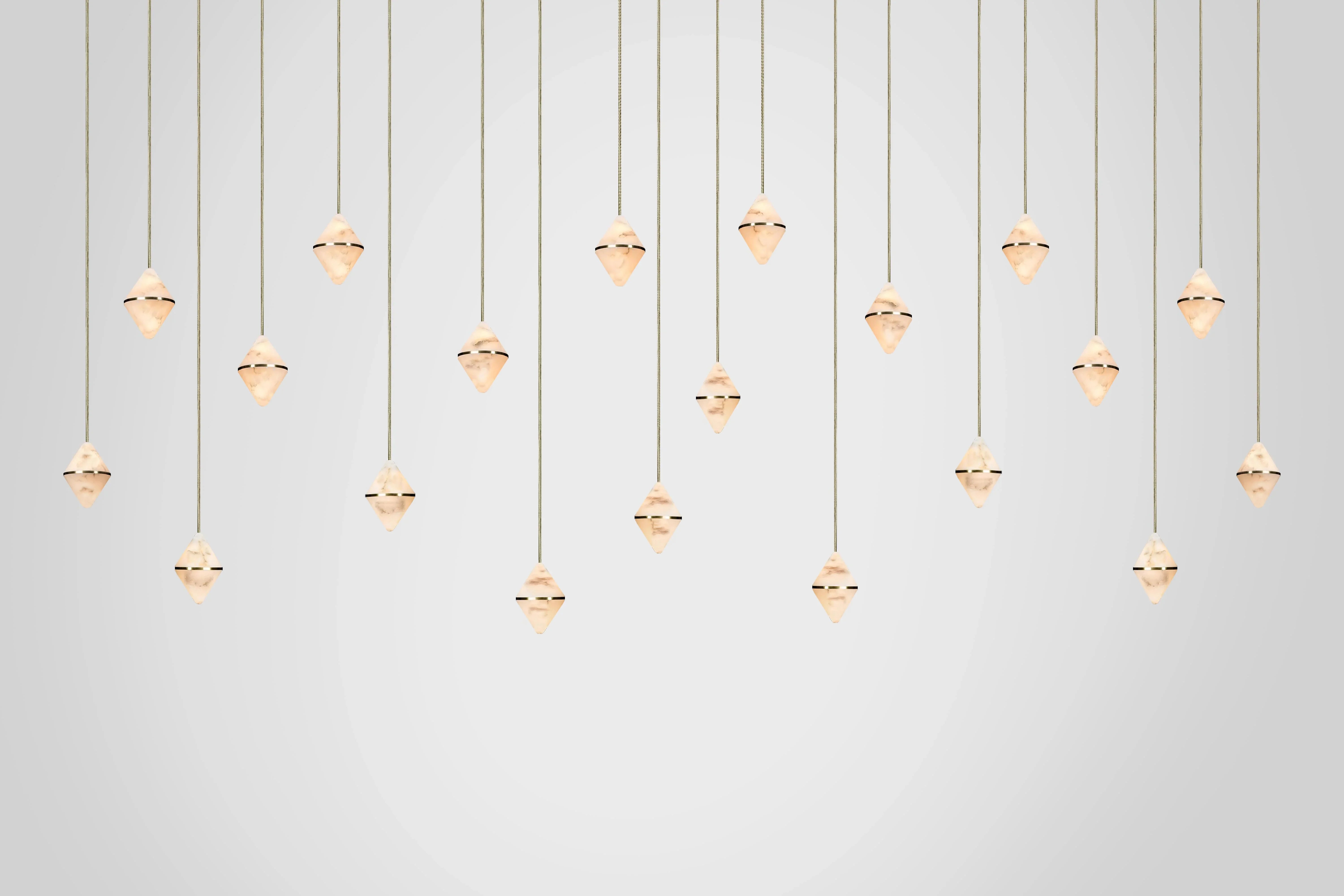 Gem Rectangular Alabaster Chandelier 20