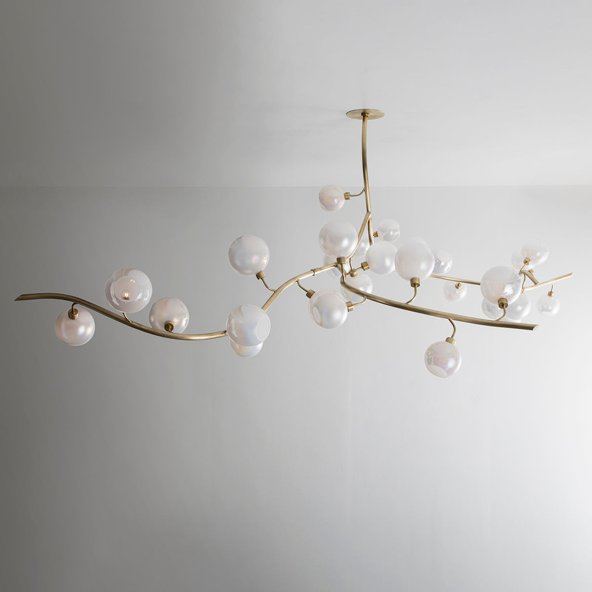 Contemporary Hand-blown Glass Globes Branch Chandelier for Dining Room Living Room and Kitchen Island