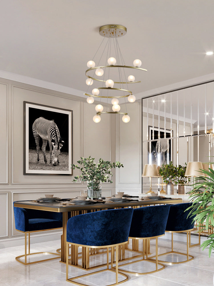 Modern Half Ring LED Chandelier by Aurorae Lighting