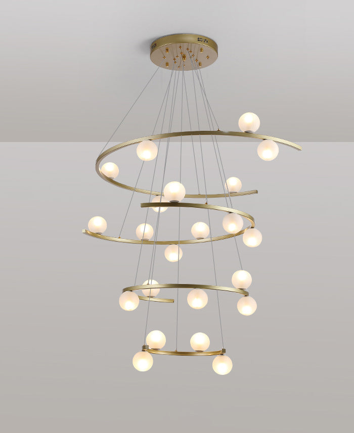 Modern Half Ring LED Chandelier by Aurorae Lighting