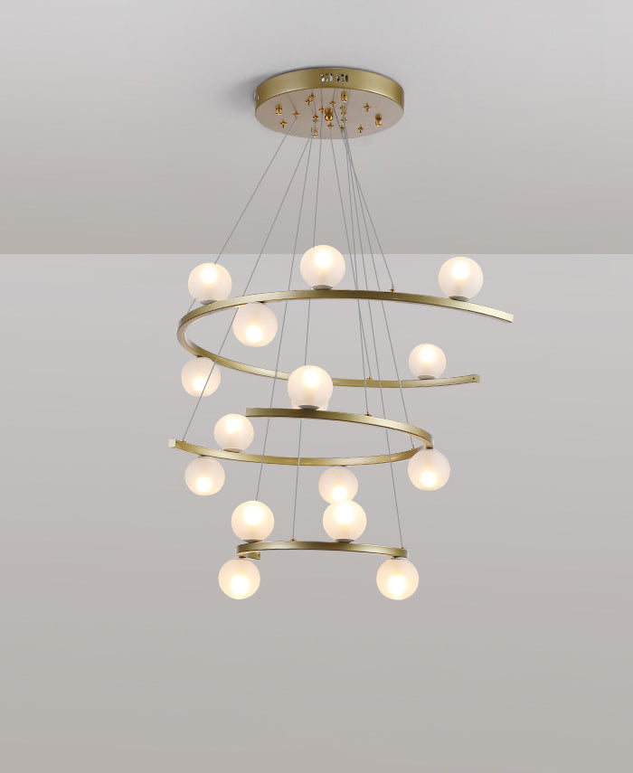 Modern Half Ring LED Chandelier by Aurorae Lighting