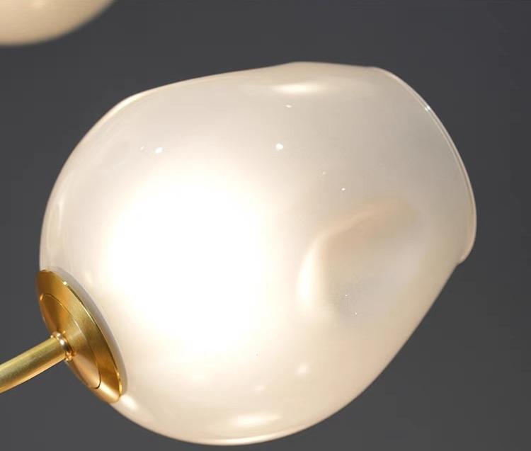 Artistic Glass Lampshade Chandelier with Branches Design for High Ceilings