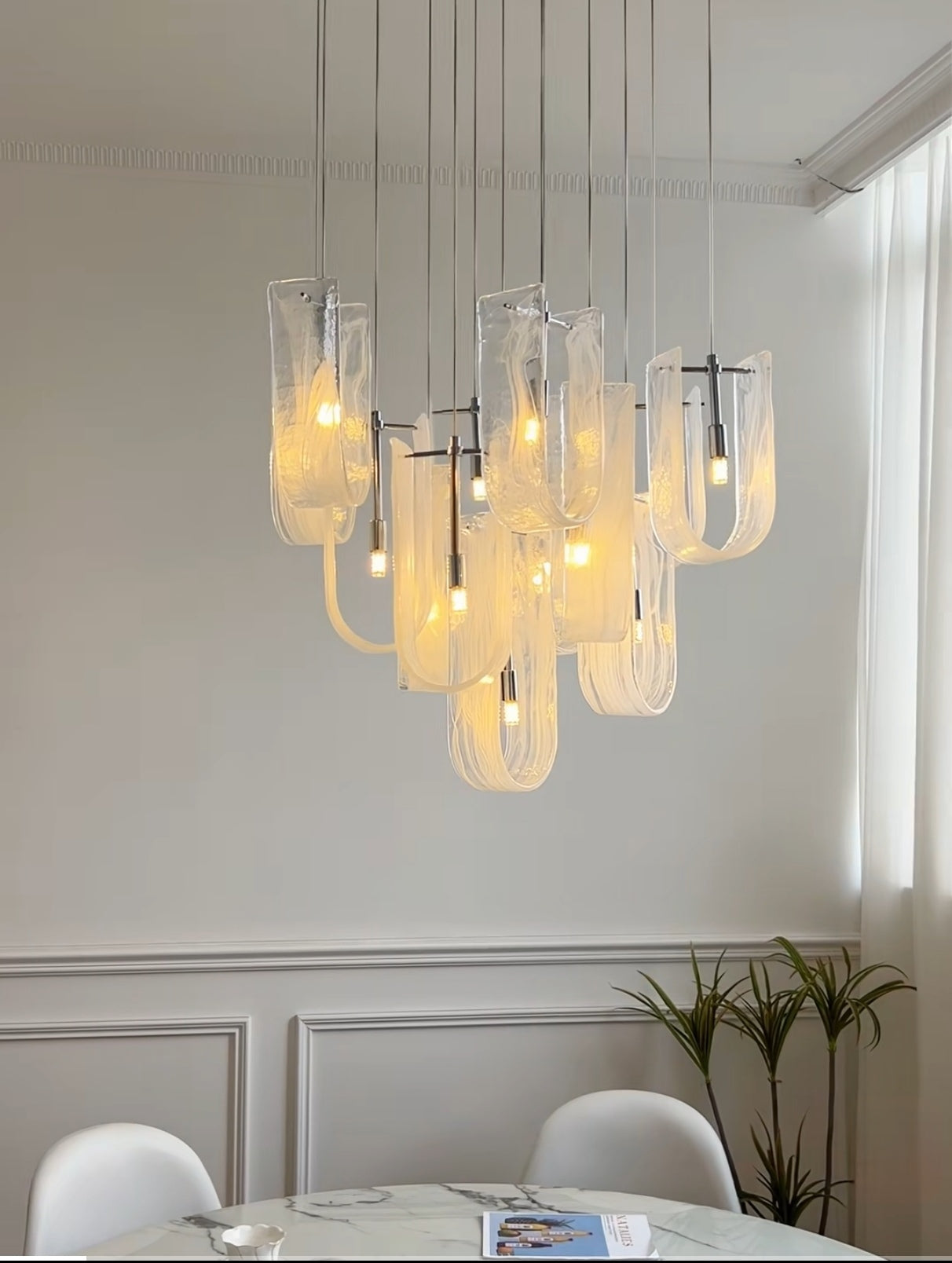Luminous Waves Chandelier by Aurorae Lighting