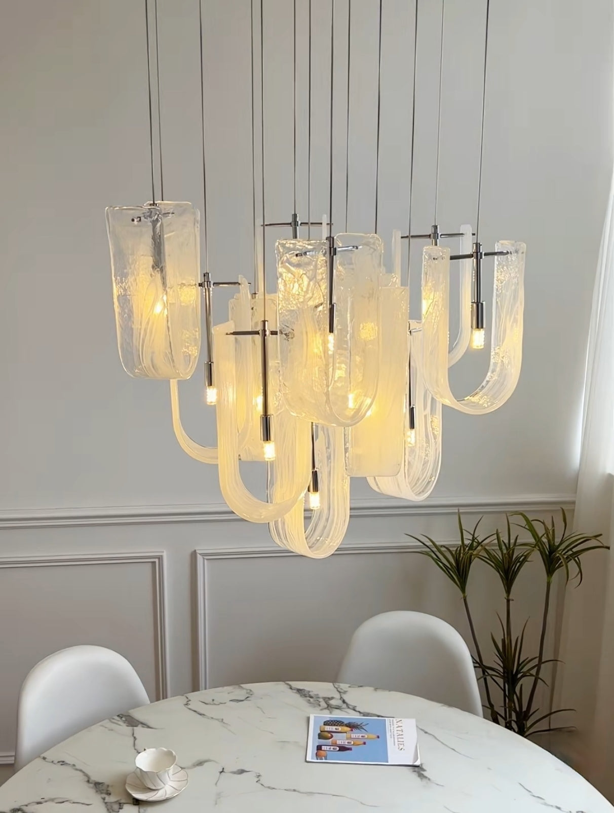 Luminous Waves Chandelier by Aurorae Lighting