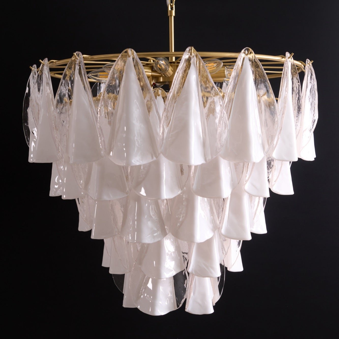 Lunara White Murano Chandelier