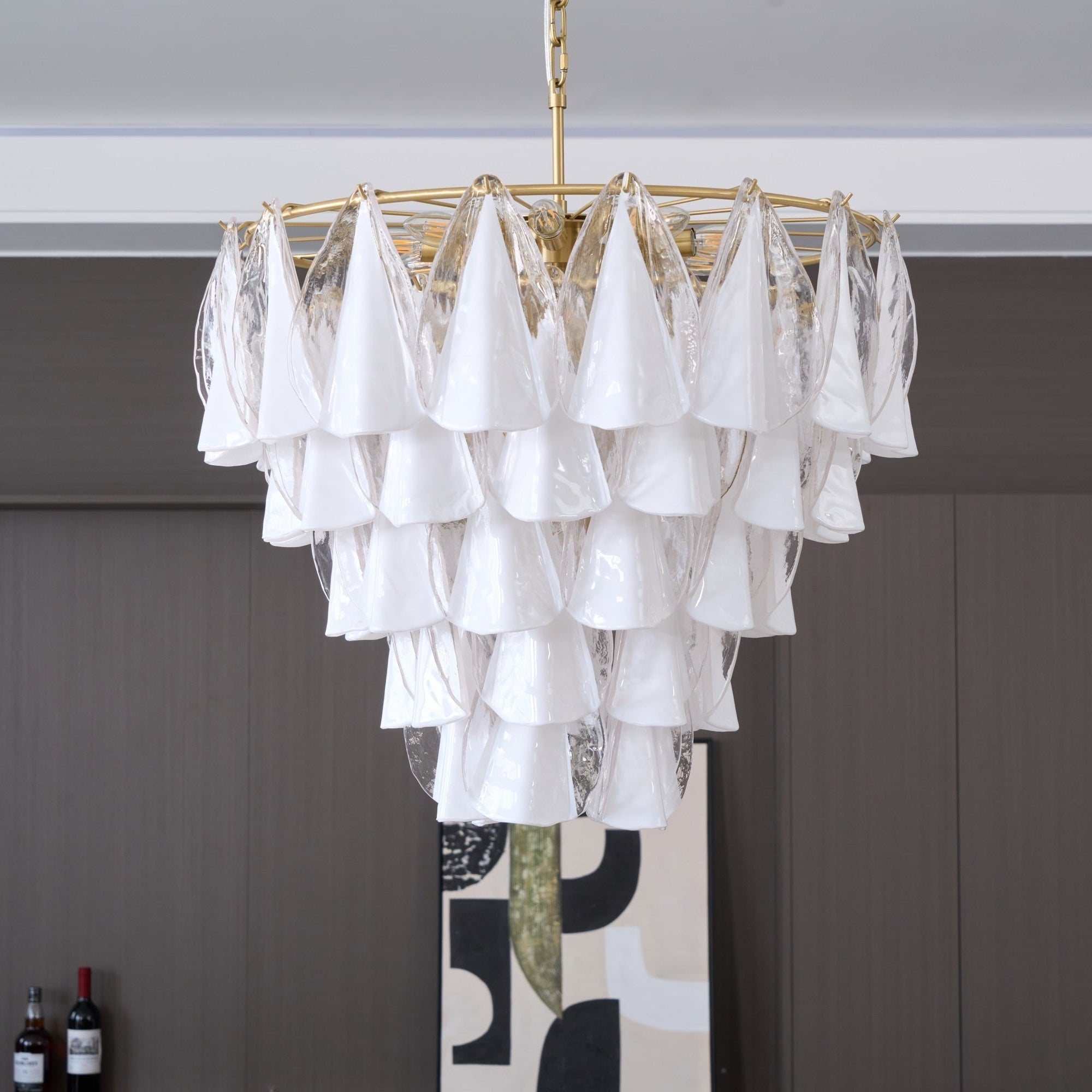Lunara White Murano Chandelier