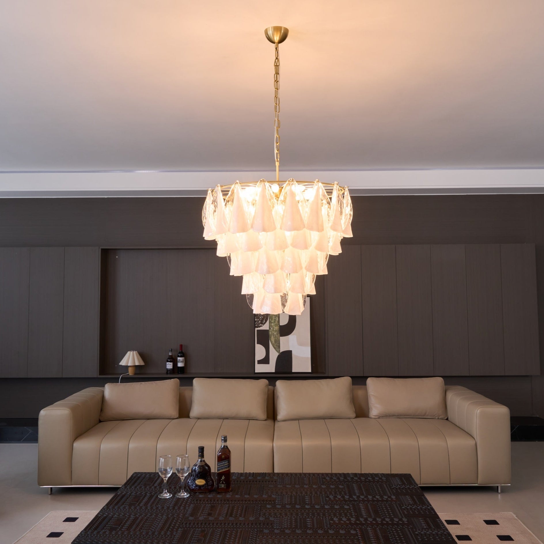 Lunara White Murano Chandelier