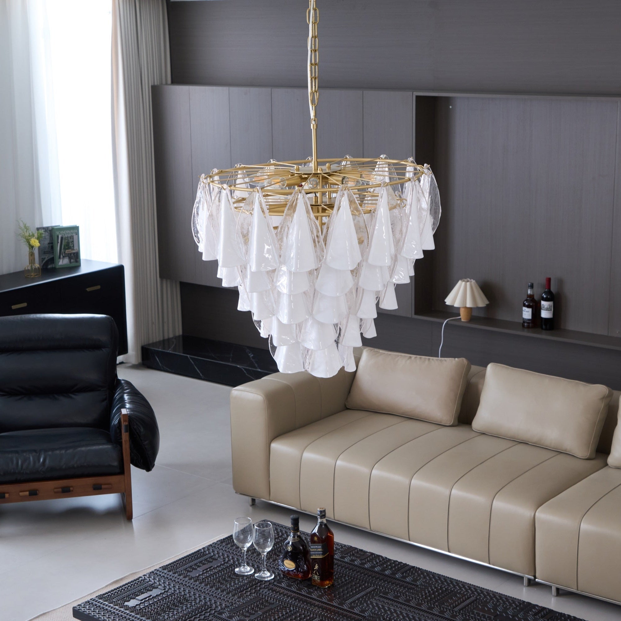 Lunara White Murano Chandelier