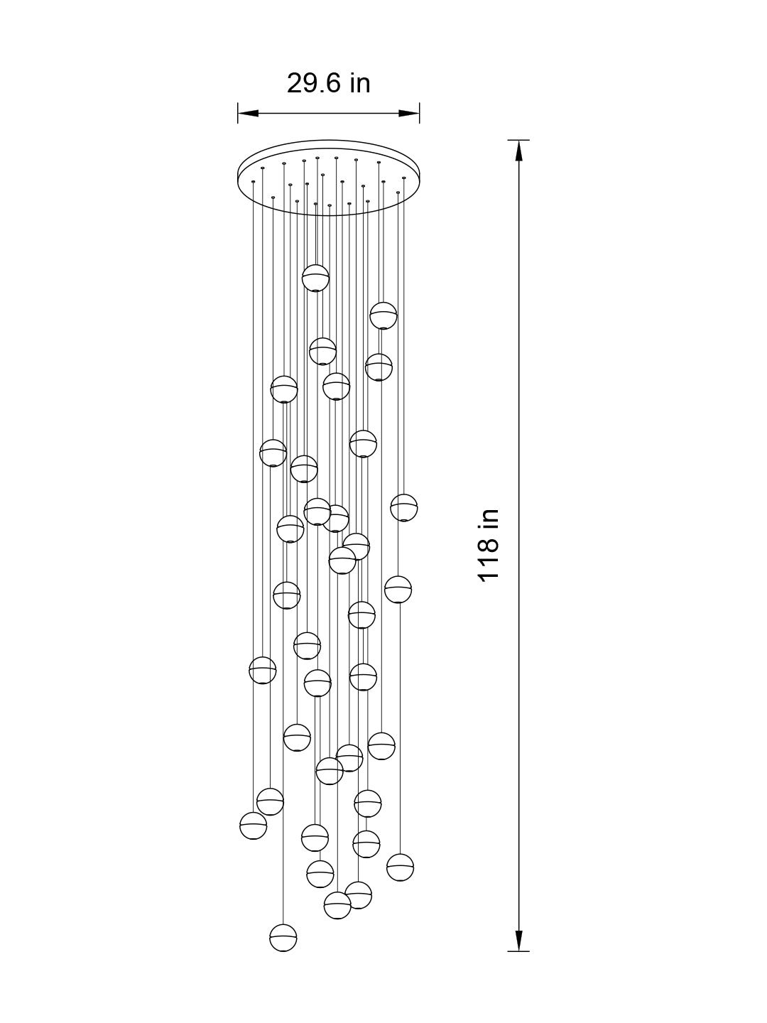 Dazzling Crystal Sphere Chandelier by Aurorae Lighting