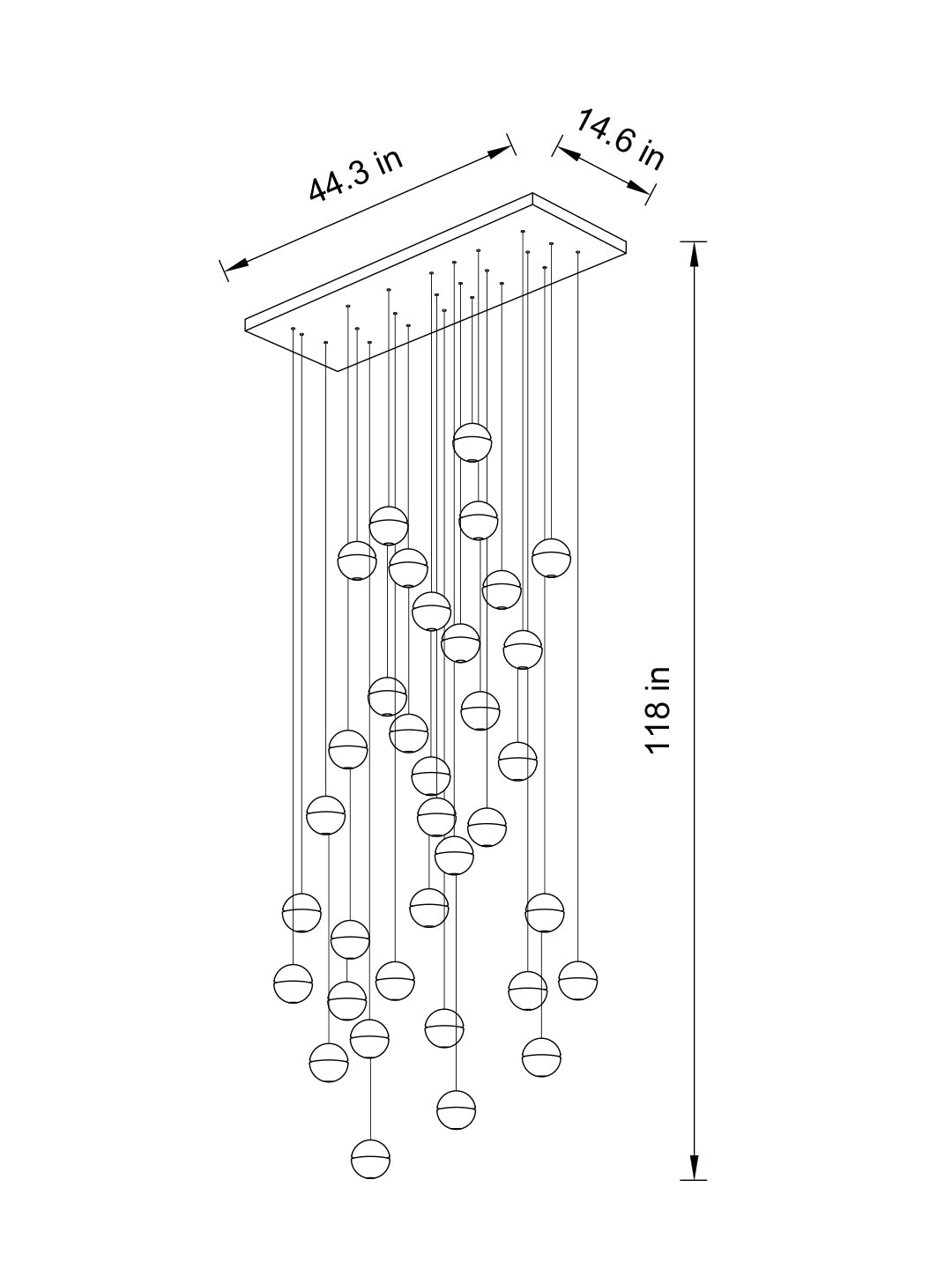 Dazzling Crystal Sphere Chandelier by Aurorae Lighting